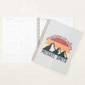  pastelbergen noemen monogram grijs planner (Display)