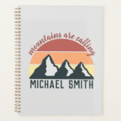  pastelbergen noemen monogram grijs planner (Voorkant)