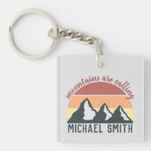 pastelbergen noemen monogram grijs sleutelhanger (Voorkant)