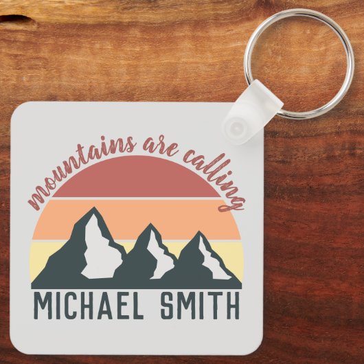  pastelbergen noemen monogram grijs sleutelhanger (Achterkant)