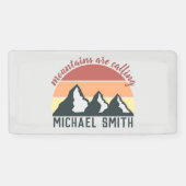  pastelbergen noemen monogram grijs spandoek (Horizontaal)