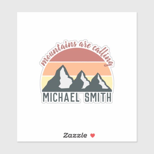  pastelbergen noemen monogram grijs sticker (Vel)