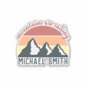 pastelbergen noemen monogram grijs sticker (Voorkant)