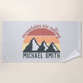  pastelbergen noemen monogram grijs strandlaken