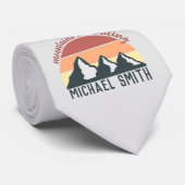  pastelbergen noemen monogram grijs stropdas (Opgerold)