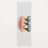 pastelbergen noemen monogram grijs yogamat (Voorkant)