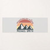  pastelbergen noemen monogram grijs yogamat (Voorkant (horizontaal))