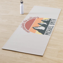  pastelbergen noemen monogram grijs yogamat