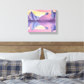 Pastelbergen | Watercolor Sky Canvas Afdruk (Insitu (Slaapkamer))