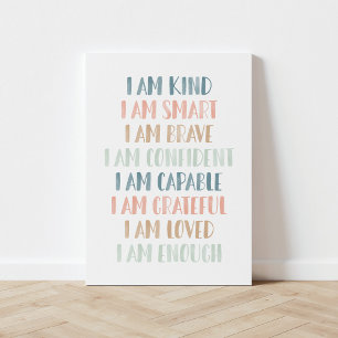 Pastelbeweringen voor kinderen in het verpleeghuis canvas afdruk