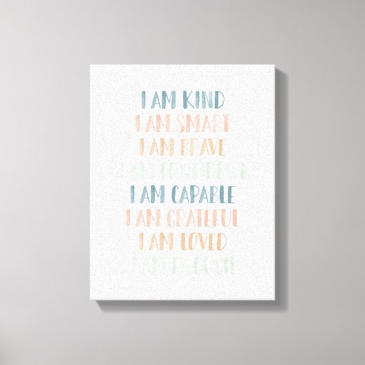 Pastelbeweringen voor kinderen in het verpleeghuis canvas afdruk (Voorkant)