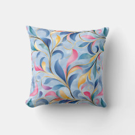 Pastelblad Floral Scroll Pattern Kussen