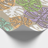 pastelbladeren inpakpapier (Hoek)