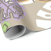 pastelbladeren inpakpapier (Rol Hoek)