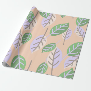 pastelbladeren inpakpapier