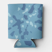 Pastelblauw abstract camo patroon blikjeskoeler (Voorkant)