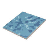 Pastelblauw abstract camo patroon tegeltje (Zijkant)