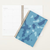 Pastelblauw abstract camouflagepatroon  planner (Display)