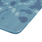 Pastelblauw abstract camouflagepatroon snijplank (Hoek)
