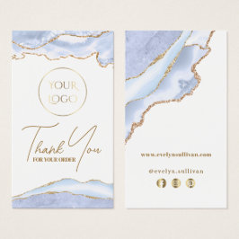 pastelblauw agaat pakket invoegen visitekaartje