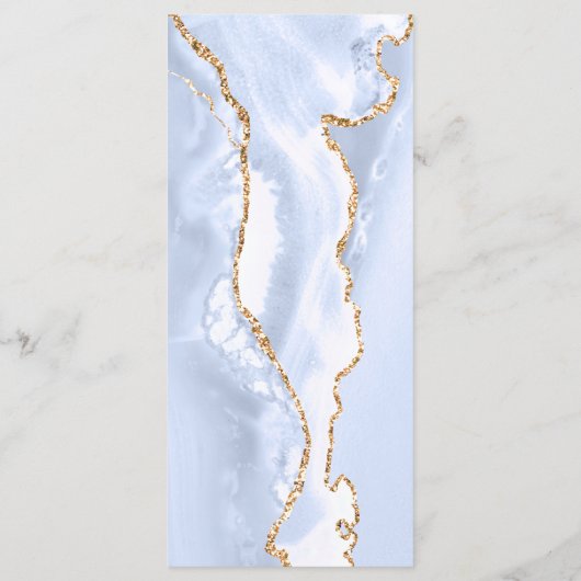 pastelblauw agate Menu (Achterkant)