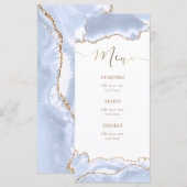 pastelblauw agate Menu (Voorkant / Achterkant)