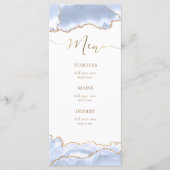 pastelblauw agate Menu (Voorkant)