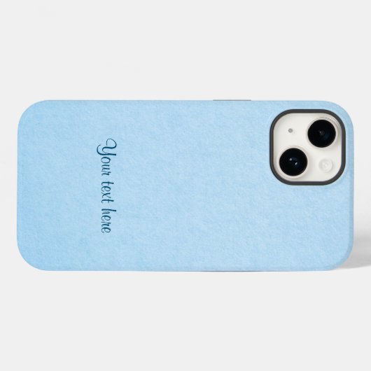 Pastelblauw effen kleur SJABLOON Case-Mate iPhone Case (Achterkant (horizontaal))