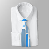 Pastelblauw en grijs patroon, stropdas (Gebonden)
