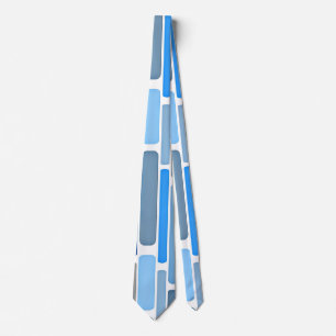 Pastelblauw en grijs patroon, stropdas