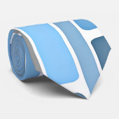 Pastelblauw en grijs patroon, stropdas (Opgerold)