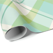 Pastelblauw en groen lentvormig patroon cadeaupapier (Rol Hoek)