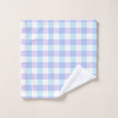 Pastelblauw en paarse gingham bad handdoek (Wasdoekje)