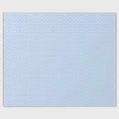 Pastelblauw en wit kleine polkadot cadeaupapier (Vlak)