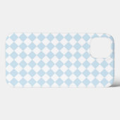 Pastelblauw en wit schaakbordpatroon Case-Mate iPhone case (Achterkant (horizontaal))