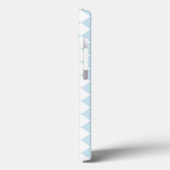 Pastelblauw en wit schaakbordpatroon Case-Mate iPhone case (Achterkant / Links)