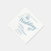 pastelblauw en witte bruiloft servetten (Hoek)