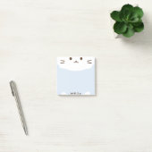 Pastelblauw en witte Mooie Kat Post-it® Notes (Kantoor)