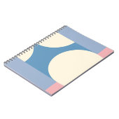 Pastelblauw geometrisch cirkelontwerp notitieboek (Linkerzijde)