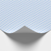 Pastelblauw geruit inpakpapier (Hoek)