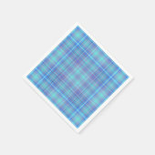 Pastelblauw geruit servet (Hoek)