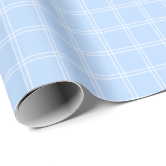 Pastelblauw geruit vensterglas cadeaupapier (Rol Hoek)