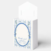 Pastelblauw gestreept tuin Baby shower Bedankdoosjes (Geopend)