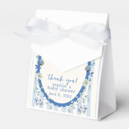 Pastelblauw  gestreept tuin Baby shower Bedankdoosjes