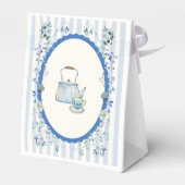 Pastelblauw gestreept tuin Baby shower Bedankdoosjes (Achterkant)