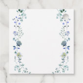 Pastelblauw gestreept tuin Baby shower Bedankjes Labels (Achterkant)