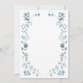 Pastelblauw gestreept tuin Baby shower Bedankkaart (Achterkant)