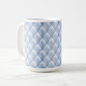 PASTELBLAUW GETUFT LOOK DIAMANTPATROON KOFFIEMOK (Voorkant links)