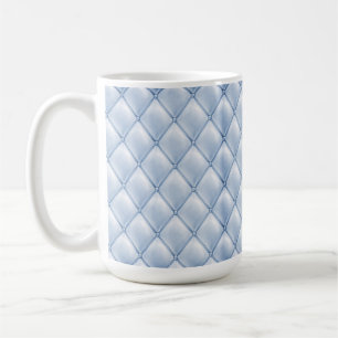 PASTELBLAUW GETUFT LOOK DIAMANTPATROON KOFFIEMOK