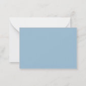 Pastelblauw Gingham Kinderen Notitiekaartje (Achterkant)